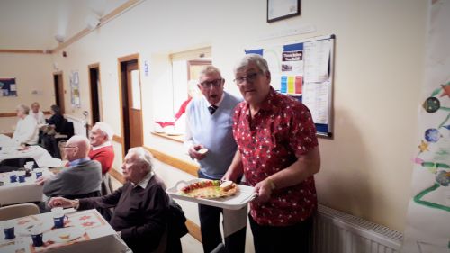 2019 Xmas Party Our Chairman serving Refreshments.