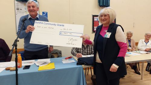 AGM Presentation of Cheque to HoK Hospice