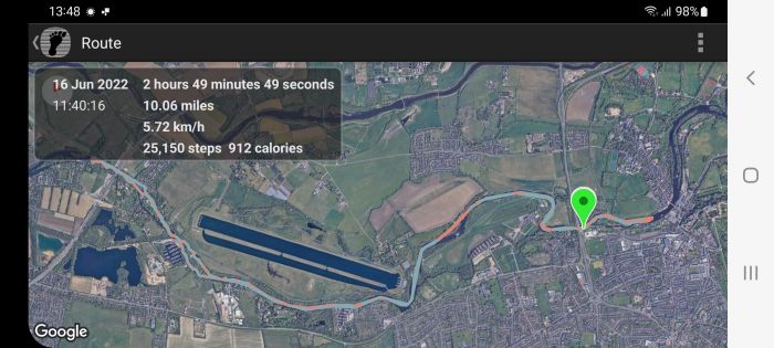 Screenshot Simply Walking app.